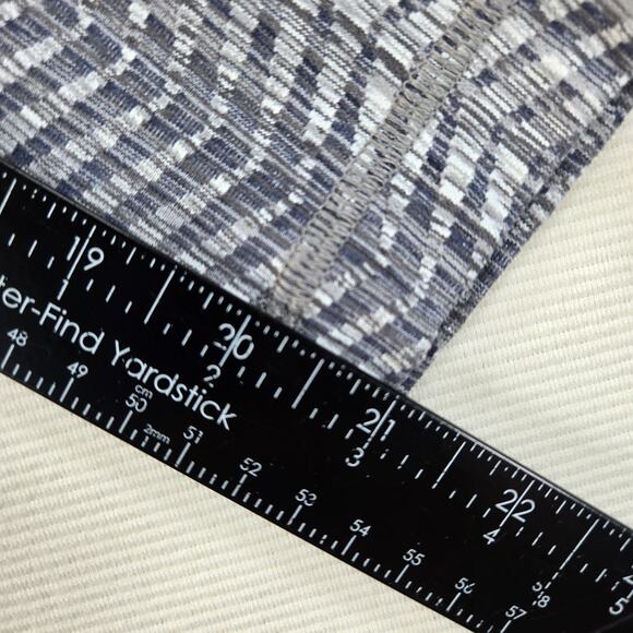 Lululemon Wunder Under Crop Leggings in Jacquard Battleship Silver Spoon Size 6 - Picture 6 of 9